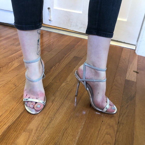 Silver Heels🐍🌬 - strappy snake stiletto - Picture 6 of 9